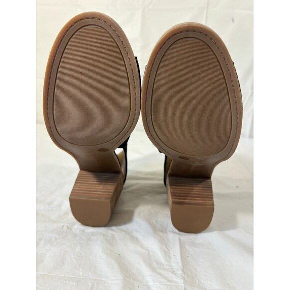 Lucky Brand Keight Suede Peep Toe Ankle Bootie Size 8.5 M - Picture 7 of 12